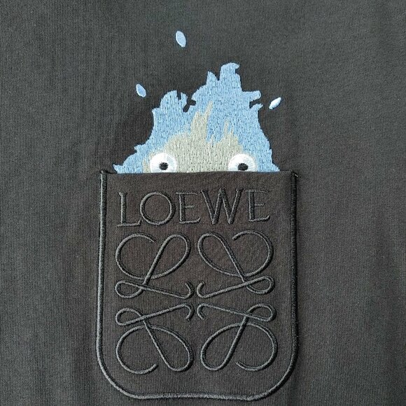 Loewe x Studio Ghibli Howl's Moving Castle Calcifer black t-shirt size L (New) - Picture 7 of 11